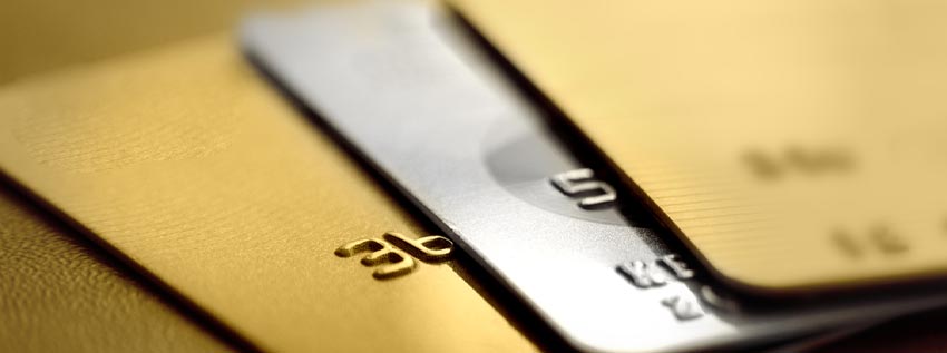 Photo of debit card and credit card
