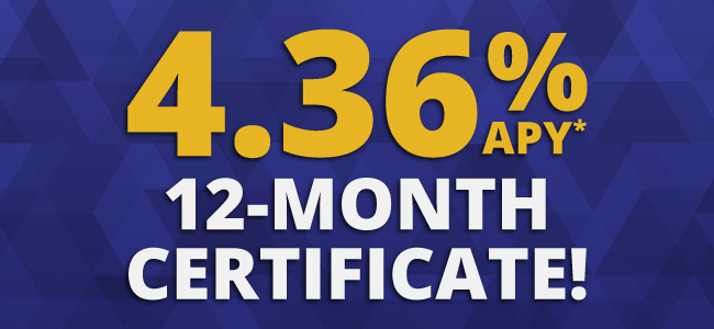 4.36% Certificate Promo tile