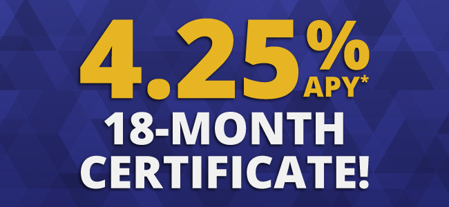 4.25% Certificate Promo tile
