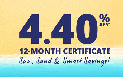 4.40% APY* 12-Month Certificate Special Offer Available!