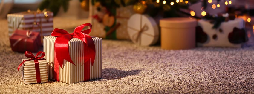 Packages under a Christmas tree