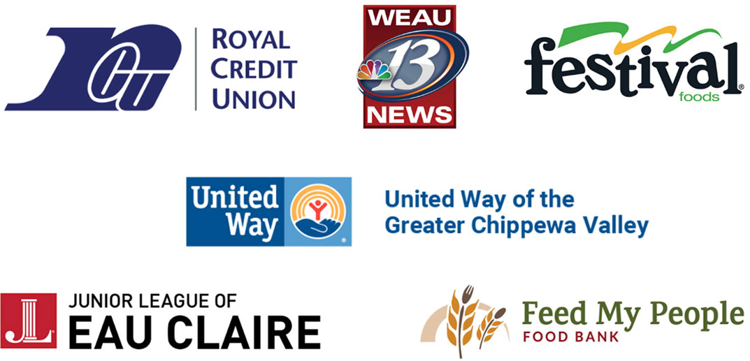 Logos for the brands supporting the diaper drive
