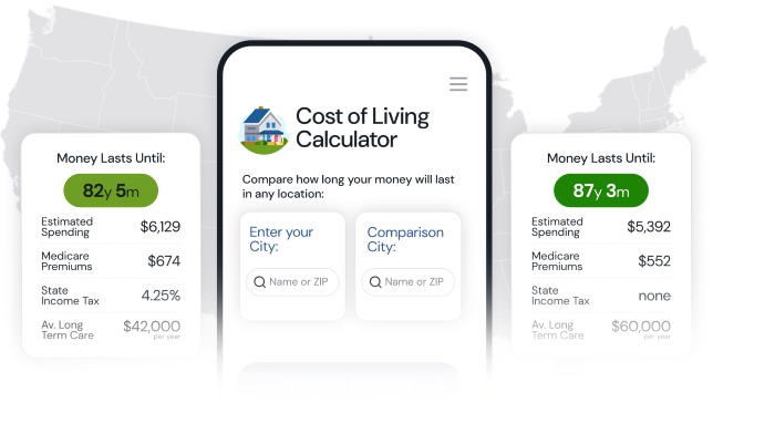 Screenshot of the apps retirement score