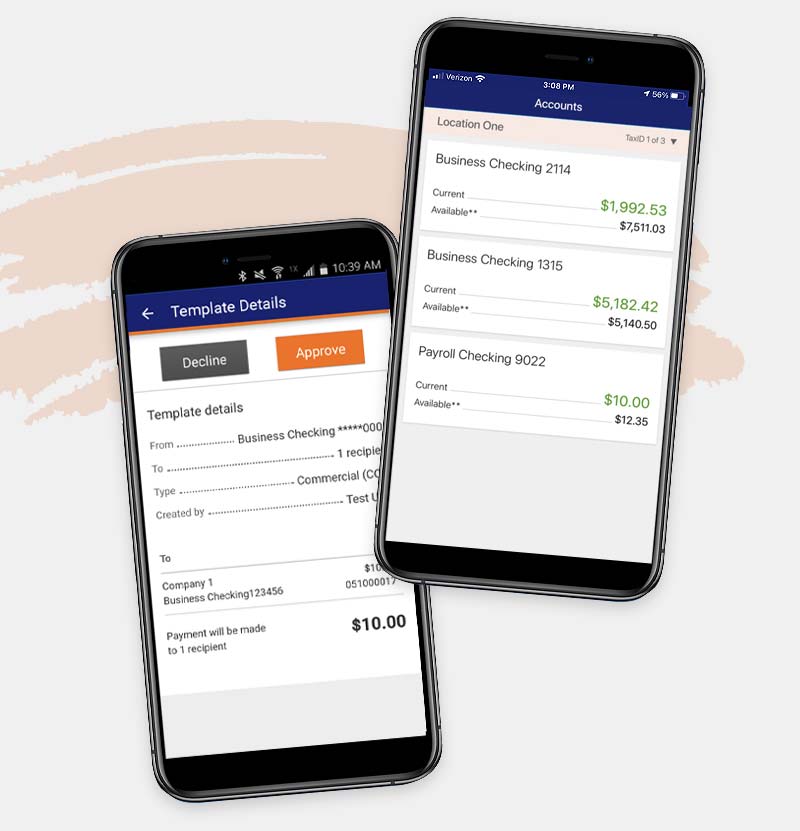 Mobile banking app image
