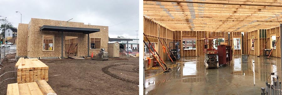 Construction photos of Downtown Eau Claire office