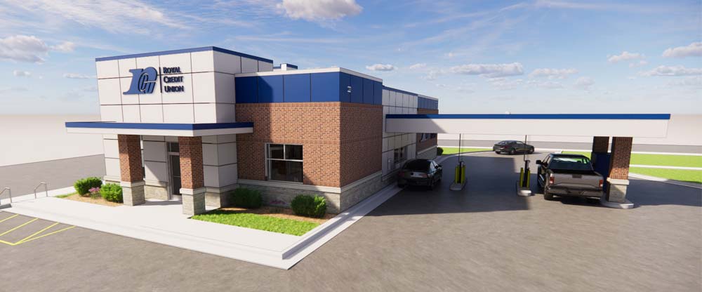 Rendering of new Eau Claire Office
