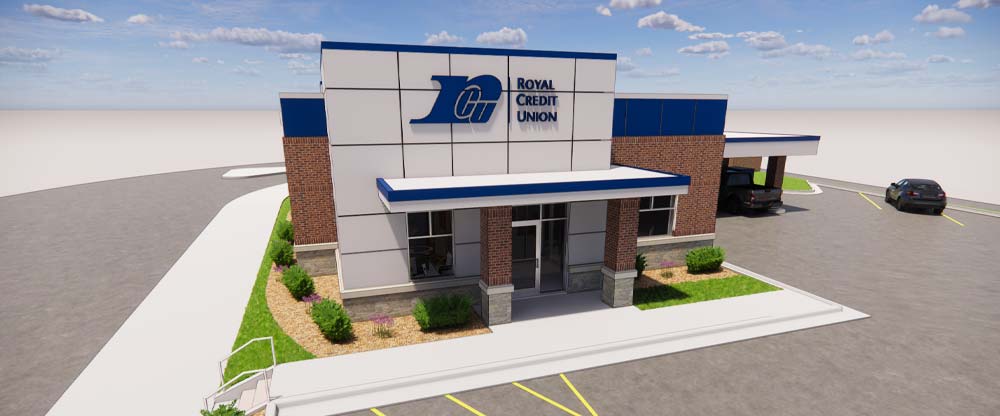 Rendering of new Eau Claire Office