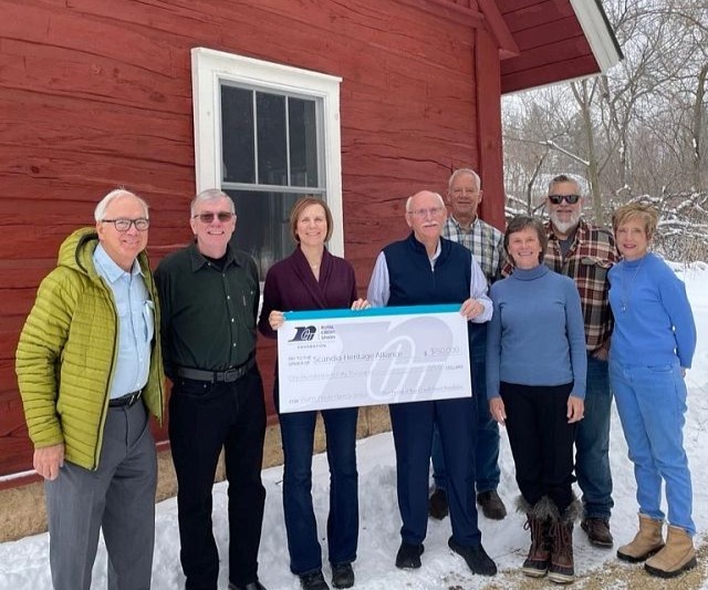 Royal Credit Union Foundation presents big check to Scandia Heritage Alliance