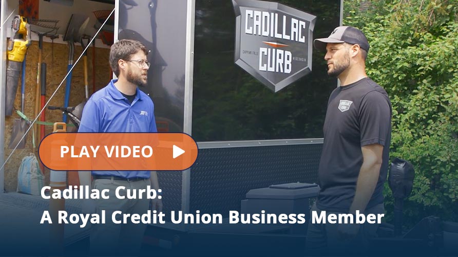 Cadillac Curb Owner talks with RCU Business Team member