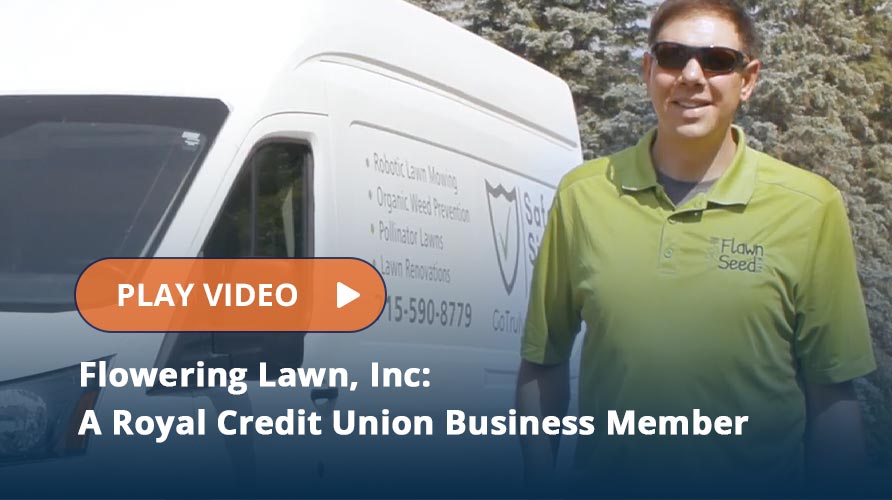 Flowering Lawn, Inc owner Anthony Nied in front of his truck