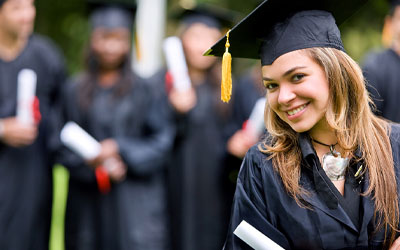 College student at graduation