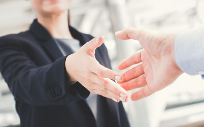 Shaking hands