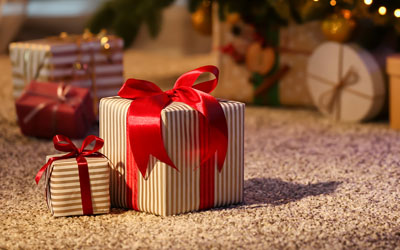Presents under a tree