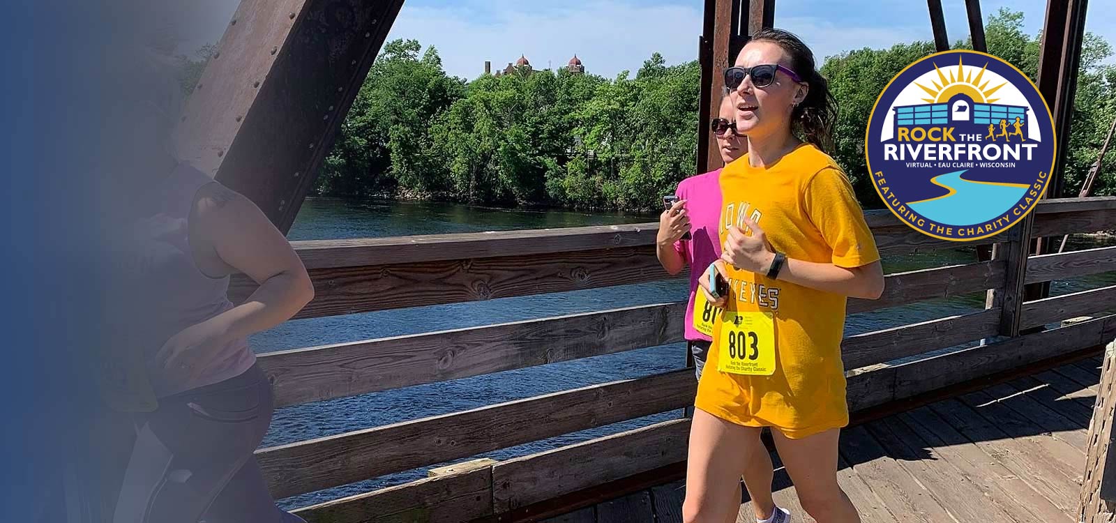 Woman running at Rock the Riverfront