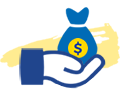hand with money icon