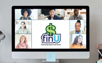 finU logo on computer screen