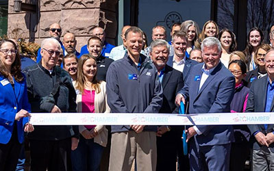 Group of leaders from RCU and EC cutting a ribbon