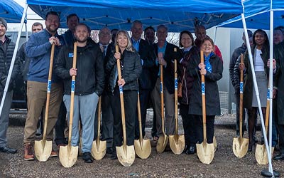 Team of RCU folks with shovels