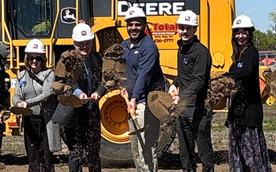 Royal Credit Union leadership breaking ground in Hudson