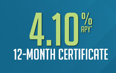 Certificate promotion of 12 months for 4.10%