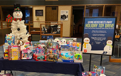 Table with toys on it