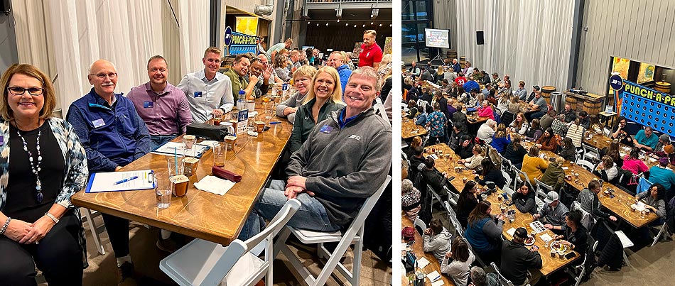 Photos of people having fun at the M.A.D. Trivia event