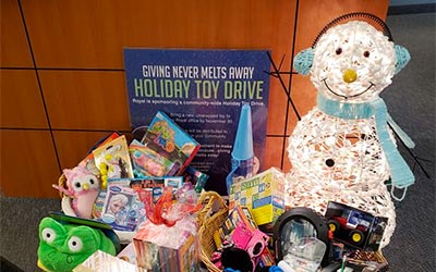 Photo of some toys that were collected