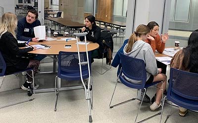 Group of students working together