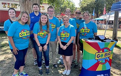 Team working at the State Fair together