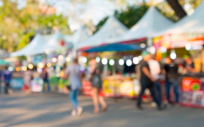 Blurred photo of festival