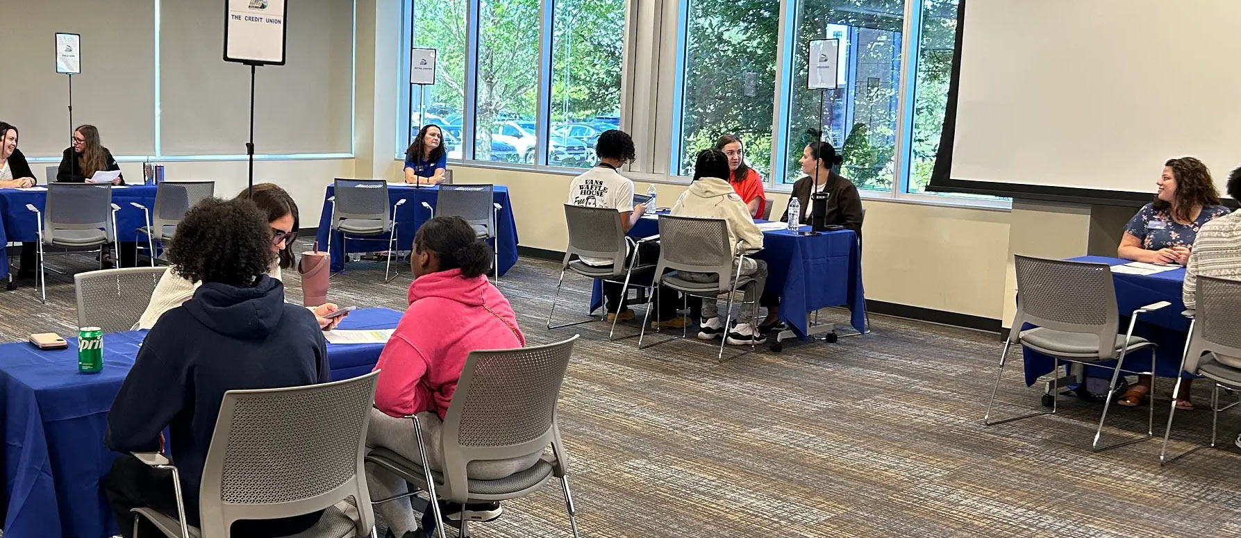 RCU team working with students at Test Drive event