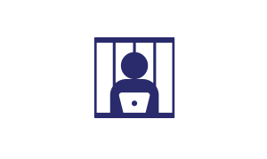 Icon of prisoner getting educated