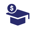 student and dollar sign icon