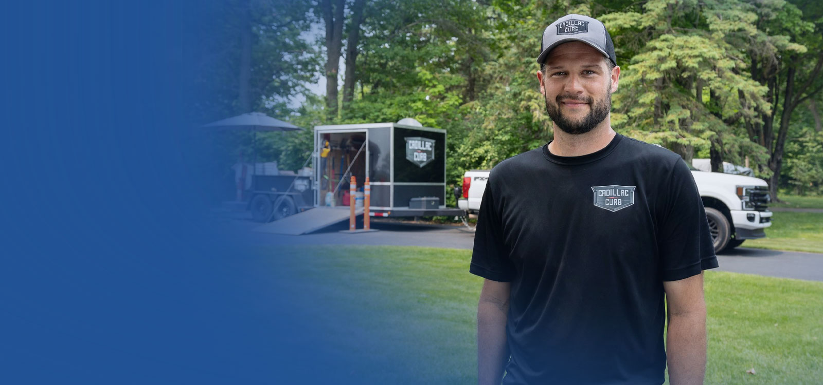 Business owner standing in front of equipment