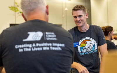 Royal volunteers working at an event