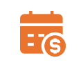dollar and calendar icon