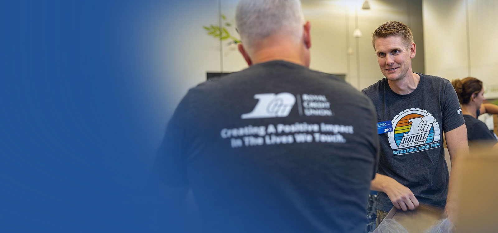 volunteers working at event