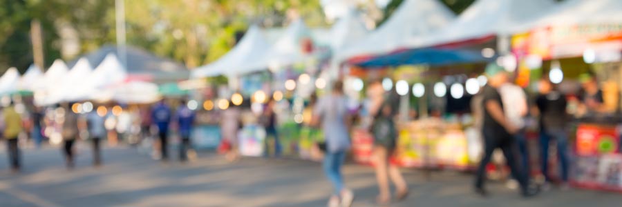 Blurred image of a festival