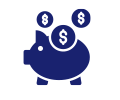 piggy bank and coins icon