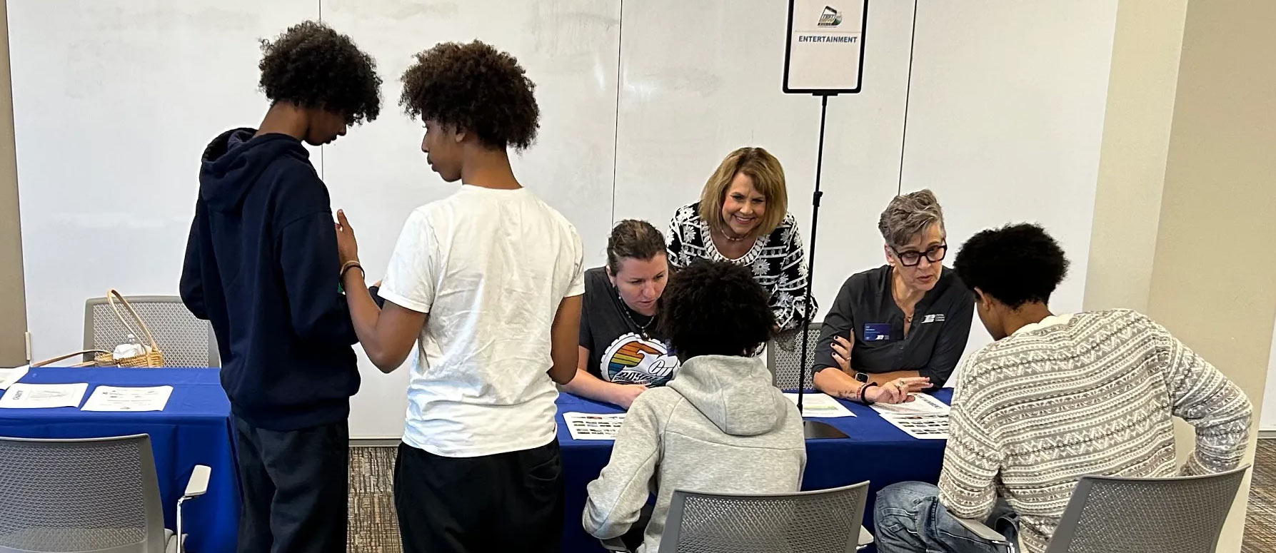 RCU team working with students at Test Drive event