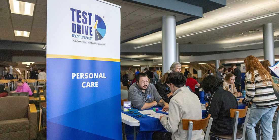 Students working with RCU reps at a Test Drive event