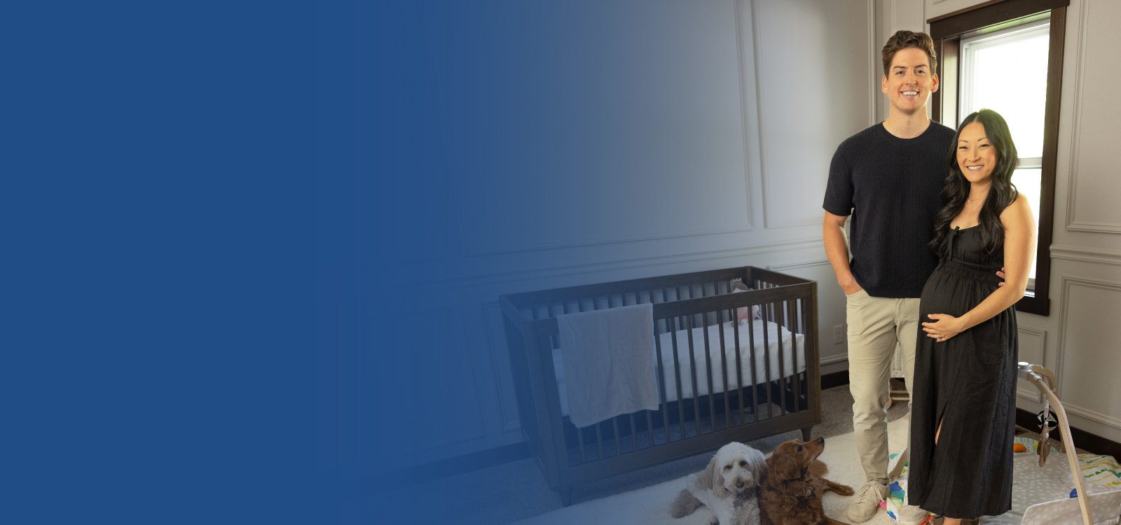 Happy pregnant couple