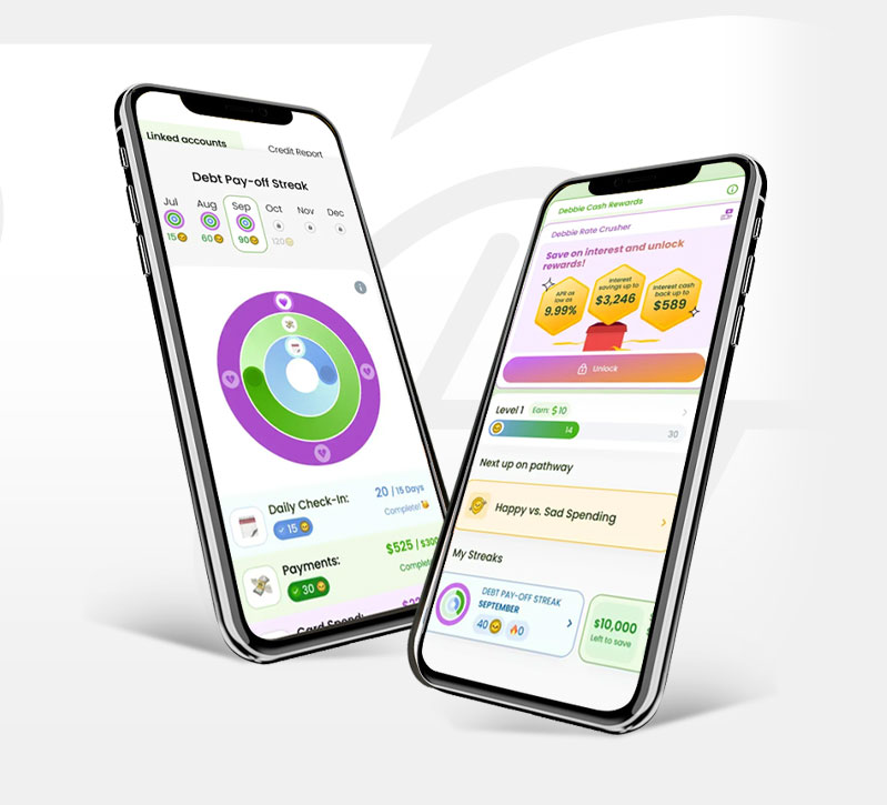 Debbie app screen collage image