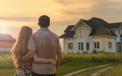 Couple looking at home