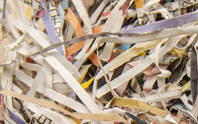 Paper after shredding