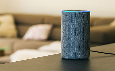 Voice assistant on a counter