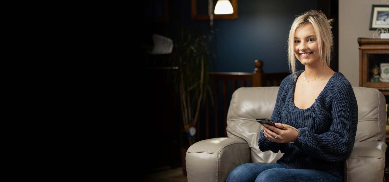 Young Adult woman using her cell phone