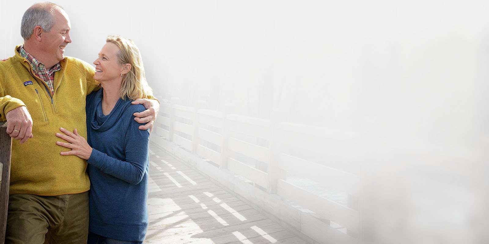 Couple on a bridge