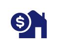 hand holding house icon